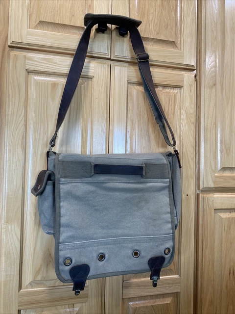 Rothco Vintage Military Messenger Leather Bag Crossbody Shoulder Bag Computer