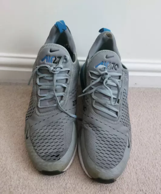 Mens Lads Nike Air Max 270 Grey Running Gym trainers, UK size 11.5 Well Worn BW