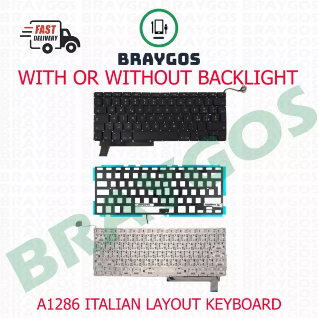 For Apple MacBook Pro A1286 2009-2012 ITALIAN ITALIANO Layout Laptop Keyboard