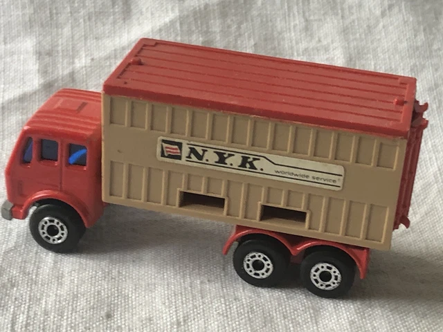 MATCHBOX 1976 MERCEDES Container Truck RED No 42 Lorry Cab
