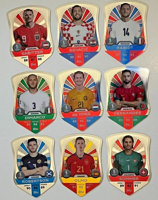 TOPPS MATCH ATTAX UEFA EURO 2024 CHROME SHIELD scegli SC 1 2 3 4 5 6