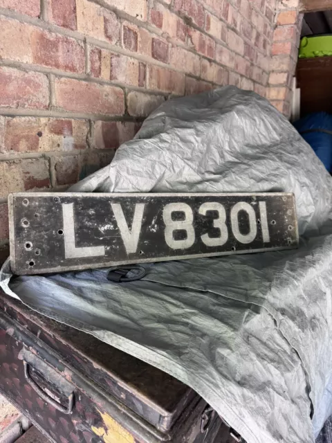 Vintage Pre War Car Number Plate Liverpool