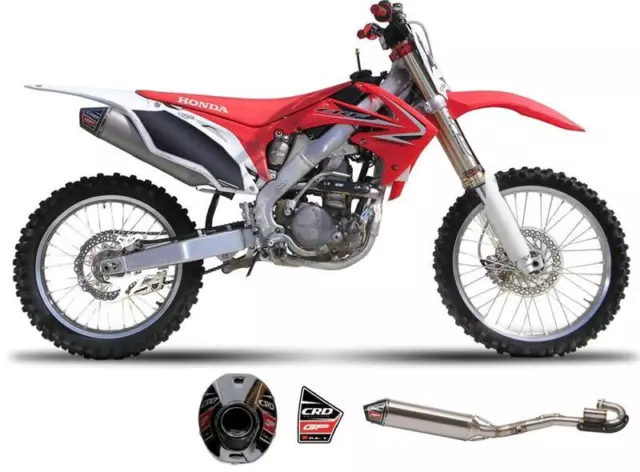 POT ECHAPPEMENTS LIGNE COMPLETE CRD INOX HONDA CRF 450 CRF450 R E 2009 à 2011