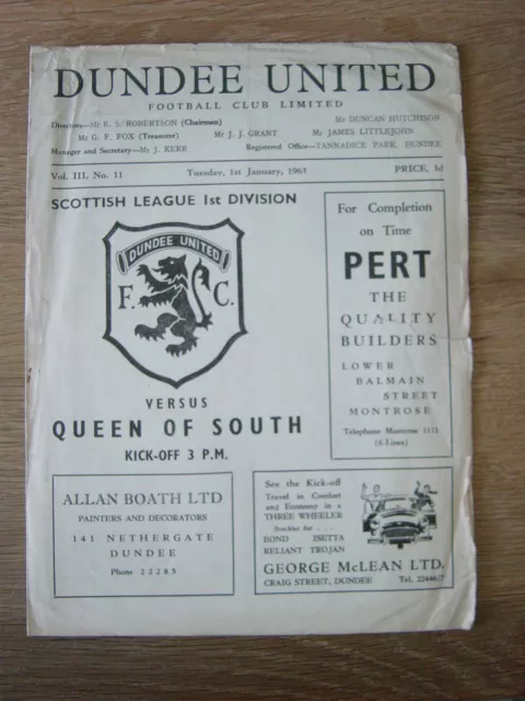 1962/63 DUNDEE UNITED v QUEEN OF THE SOUTH