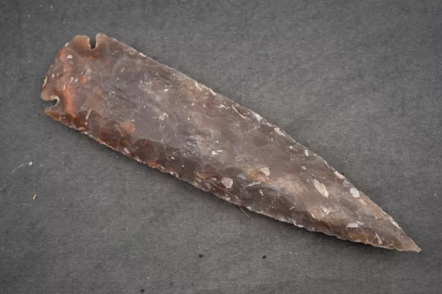 7.1" Flint Spearhead AMAZING COLOR USA Spear Point Knife Blade Arrowhead 529