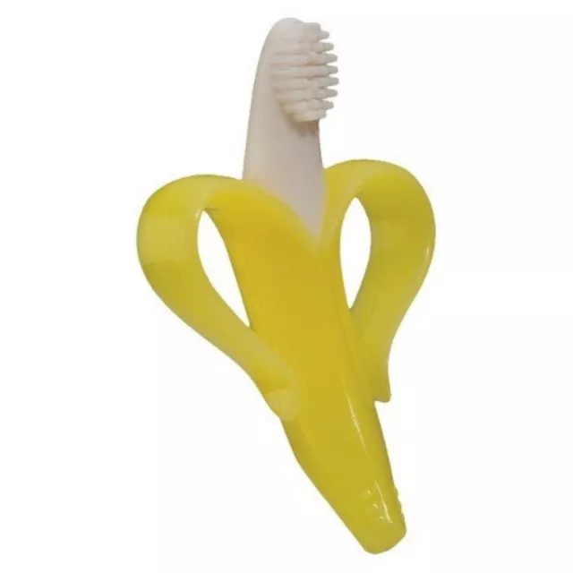 2 Pack Yellow Banana Toothbrush Training Teether Toothbrush for  Babyv&Toddler