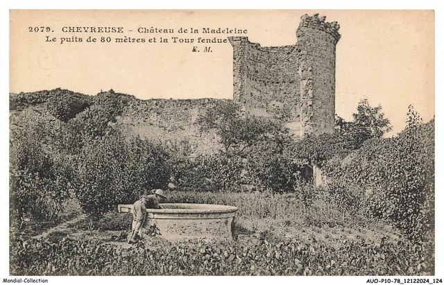 cpa Vallée de CHEVREUSE RARE 78 - CHÂTEAU FORT de la MADELEINE brèche