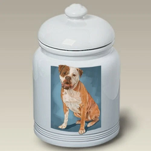 American Bulldog Ceramic Treat Jar PS 52300