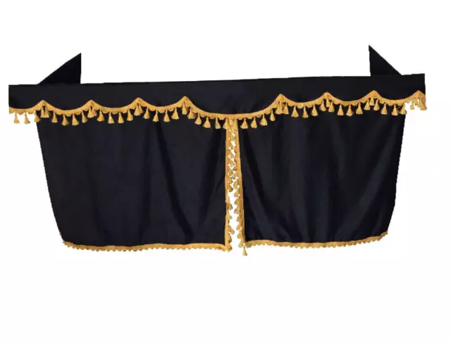 Truck Side Curtains - Black /Gold  Fit Mercedes,Man,Daf,Volvo,Scania , Renault