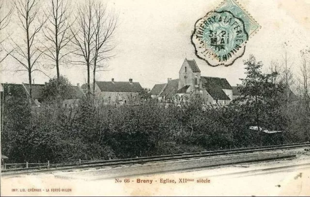J19 / Dept 02 Cpa 1900 Breny - Panorama On Church Railway Track