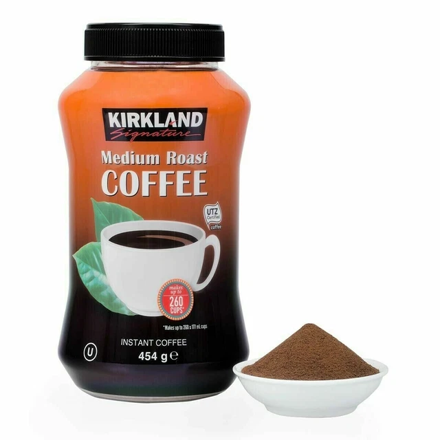 KIRKLAND SIGNATURE MEDIUM Roast Instant Coffee 454G EXP. 16.11.23 14.