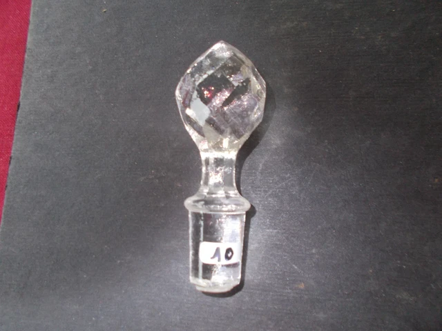 Ancienne Boule De Noël Tête De Père Noël - Verre Mercurisé Églomisé 13,5 Cm