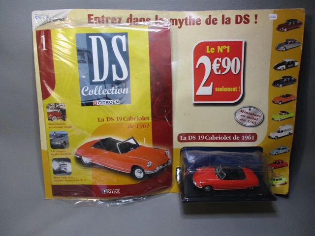 LG1896 UH NOREV ATLAS DS Collection 1 1/43 Voiture Citroen DS 19 decapotable