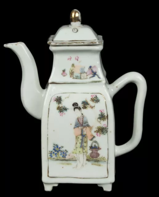 China 19. Jh. Tongzhi Teekanne -A Chinese Famille Rose Teapot - Chinois Cinese