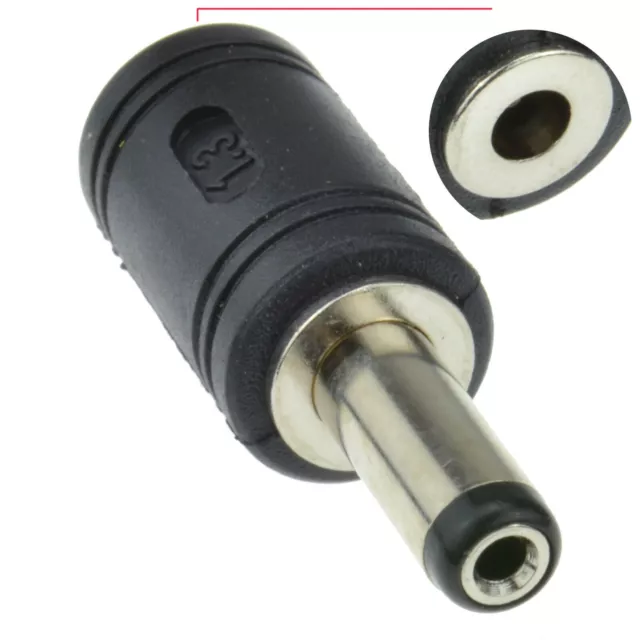 DC Jack Plug Converter 3.5mm X 1.3mm DC In Line Socket to 5.5mm x 2.1mm [007300]