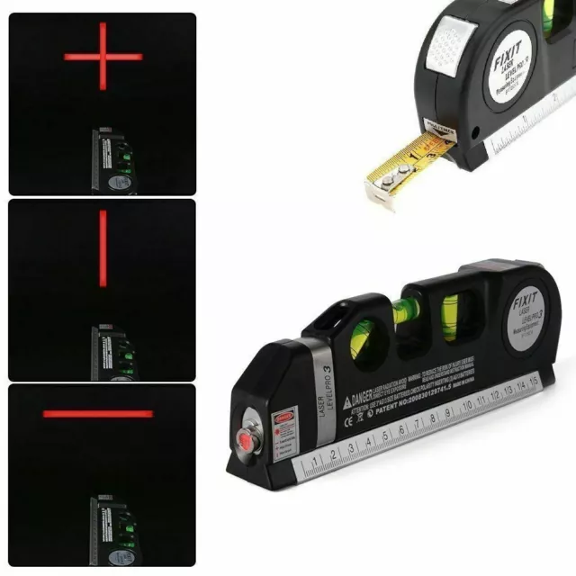 LIVELLA METRO con fascio LASER 4 in 1 MISURA RIGHELLO PRECISO MULTIFUNZIONE 3