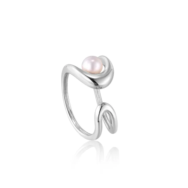 ANIA HAIE CULTURED Freshwater Pearl Sculpted Adjustable Ring Sterling ...