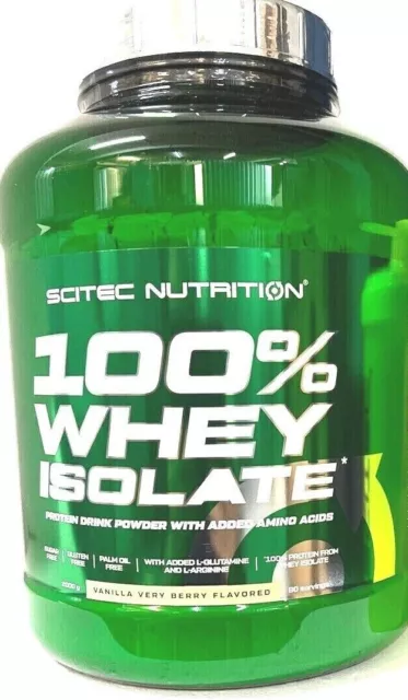 (29,95€/kg)Scitec Nutrition 100% Whey Isolate(2000g)Eiweiß Protein+Bonus Shaker 2