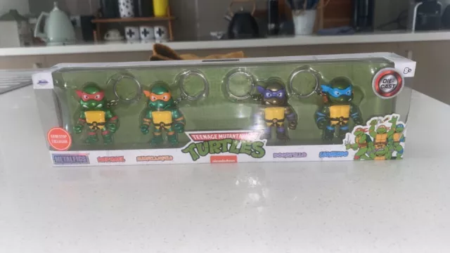 Teenage Mutant Ninja Turtles MetalFigs 4-Pack Keychains GAMESTOP EXCLUSIVE