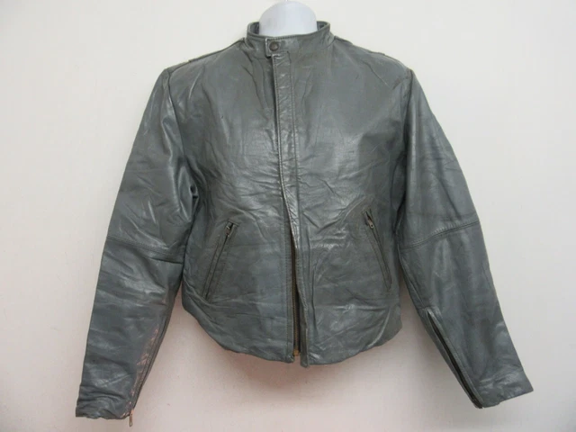 Giacca Moto Vintage Anni '70 San Diago Leather Factory Usa Cafe Racer Taglia 38