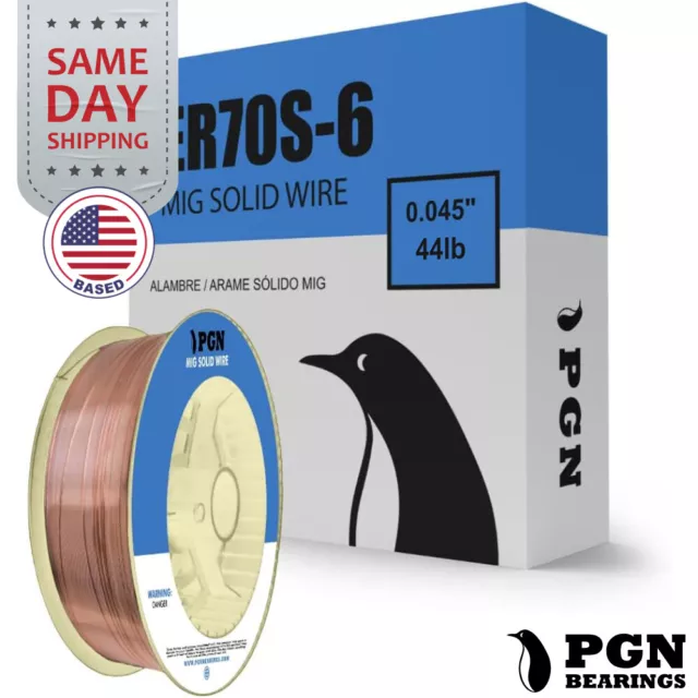 ER70S-6 .045" - 44-Lb - Mild Steel MIG Welding Wire - Shatterproof ABS Spool