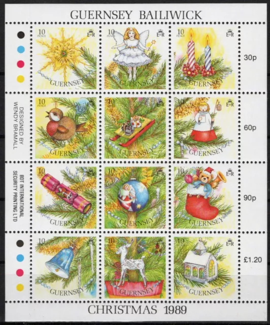 ZAYIX Guernsey 421 MNH Christmas Tree Ornaments Angels 080323SM05M