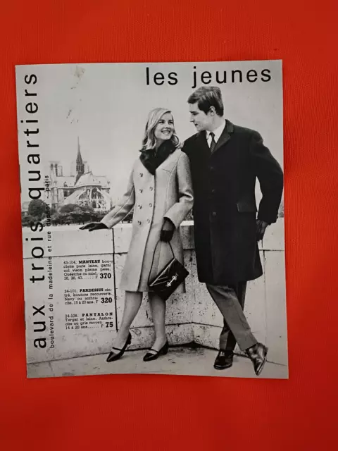 Catalogue AUX TROIS QUARTIERS - Les jeunes - Années 50 - femmes - hommes - mode