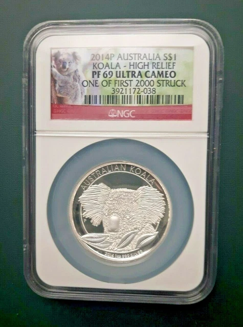 2014 Australia Koala 1 oz 999 Silver coin NGC PF 69 Ultra Cameo High Relief