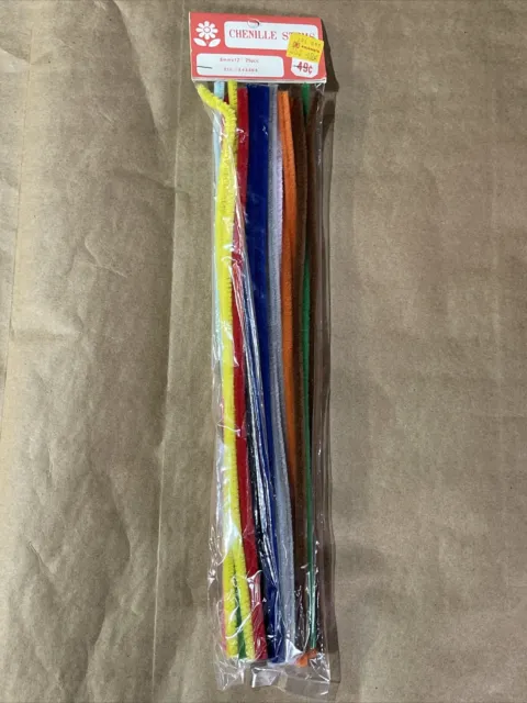 Pegatina de precio multicolor limpiador de tubos de tallos de oruga para bebé de Frank's de colección de lote antiguo