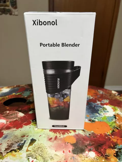 Xibonol Portable Blender Blender for Shakes and Smoothies 16 Oz Rechargeable