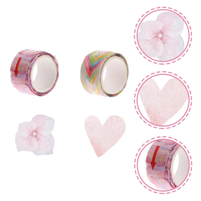 2 rouleaux fleur d'autocollant Petal Washi Tape Flower Decal pour le journal du