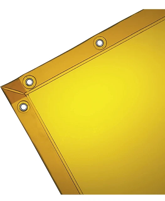 Jackson Safety See-Thru Gold Welding Curtain, 6 ft X 6 ft, Vinyl #36296 - 1 EA