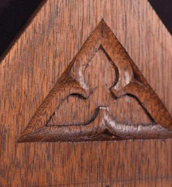 *Pair of Gothic Carved Architectural Panels/Trim in Solid Oak Wood Salvage 7