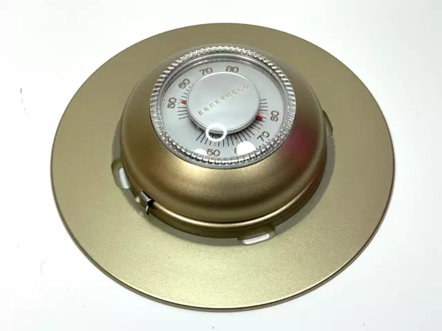 Vintage Honeywell Gold T87F 1867 Round Heating Cooling Thermostat