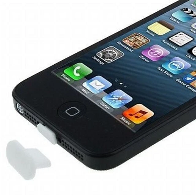 Poussière IPHONE 5 5S 6 6 Plus Blanc Bouchon Fiche Capuchon Dock #a414
