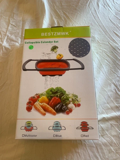 Colador plegable colador fregadero cocina colador colador colador cocina colador conjunto de 3