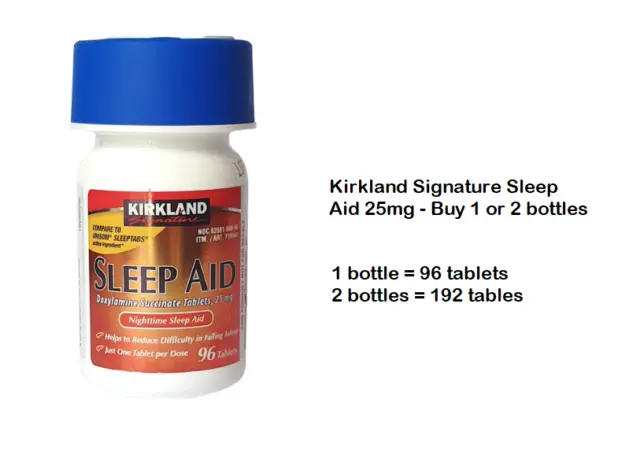 Kirkland Signature Sleep Night Aid 25mg Insomnia Sleep Supplement 96 or 192 tabs
