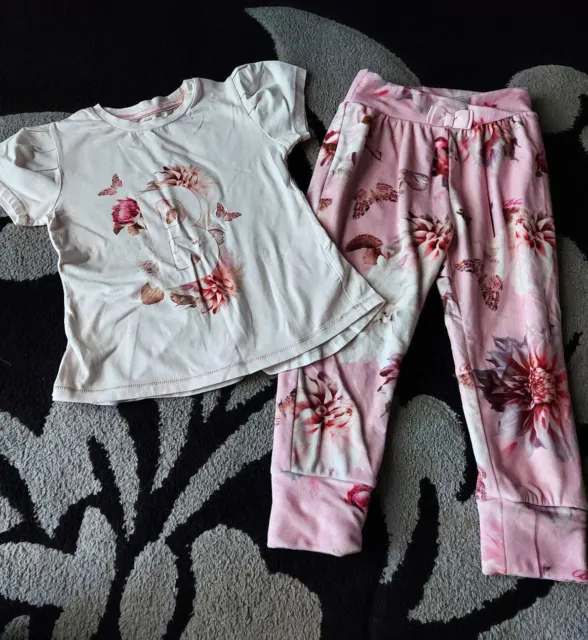 Ted Baker Girls Top And Velour Bottom Outfit Used Cond 5 yrs Height 110cm