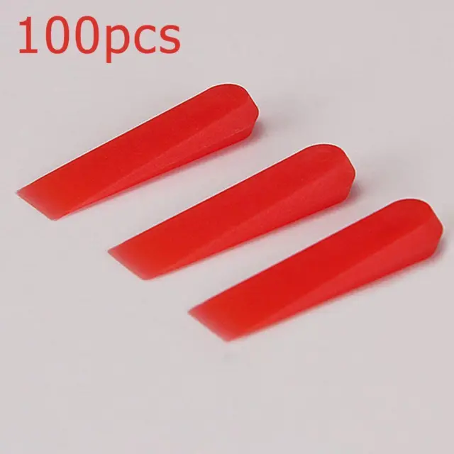 100 pz distanziatore piastrelle cunei in ceramica sistema di livellamento pavimento (rosso 5 mm)