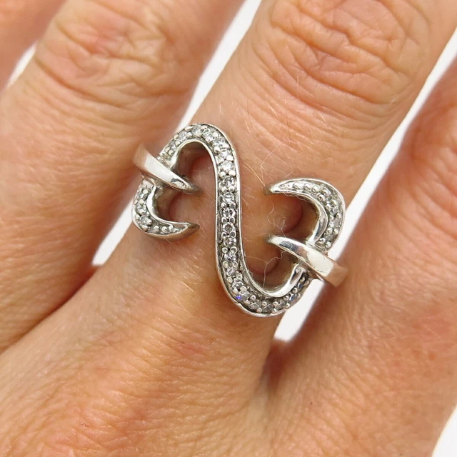 925 Sterling JWBR Kay Jewelers Jane Seymour Diamond Heart Ring Size 6 3/4