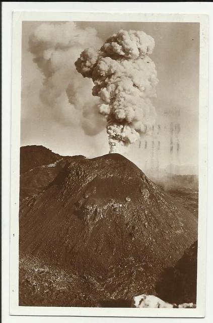 Carte Postale Ancienne Naples – Il Vesuvio Depuis Castel Dell’Ovo – 1913 – Originale