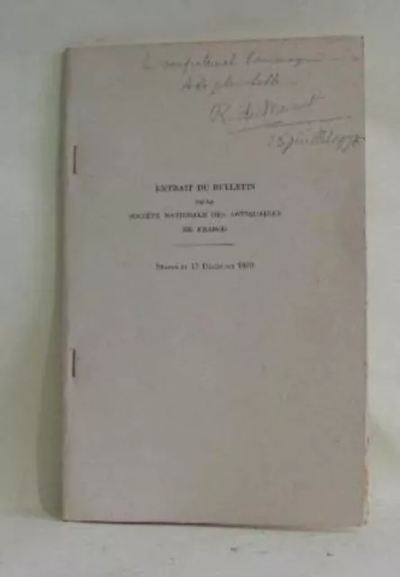 Extrait du bulletin de la société nationale des antiquaires de france