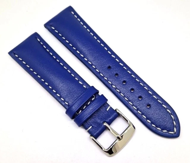 Bracelet Montre Cuir Noir RIOS 24mm Extra Fort - Compatible Breitling - Neuf Sans étiquette