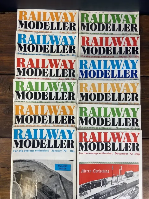 Railway Modeller Magazine 1973 Complete Full Year Set of  12 Vintage 1970s Mag