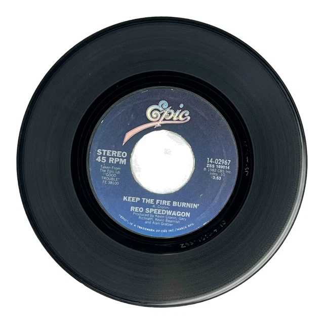 REO SPEEDWAGON KEEP The Fire Burnin I'll Follow You disque vinyle vintage EUR 16,55 PicClick FR