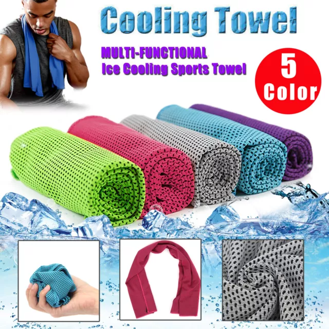 Ice Instant Cooling Sports Towel Microfibre Sweat for Gym Yoga Camping Travel