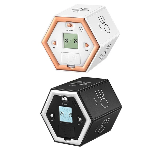 Magnetic Hexagon Timer Portable Digital Countdown Timer for Cooking and More