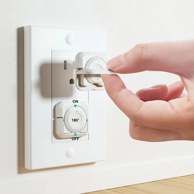 Outlet Covers Baby Proofing（32 Pack) with Hidden Pull Handle,Double Security