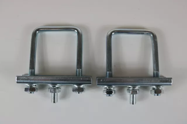 2x U-Bügel Stützrad Klemmhalter Stützhalter 60mm vkt. Halter Schelle Halterung