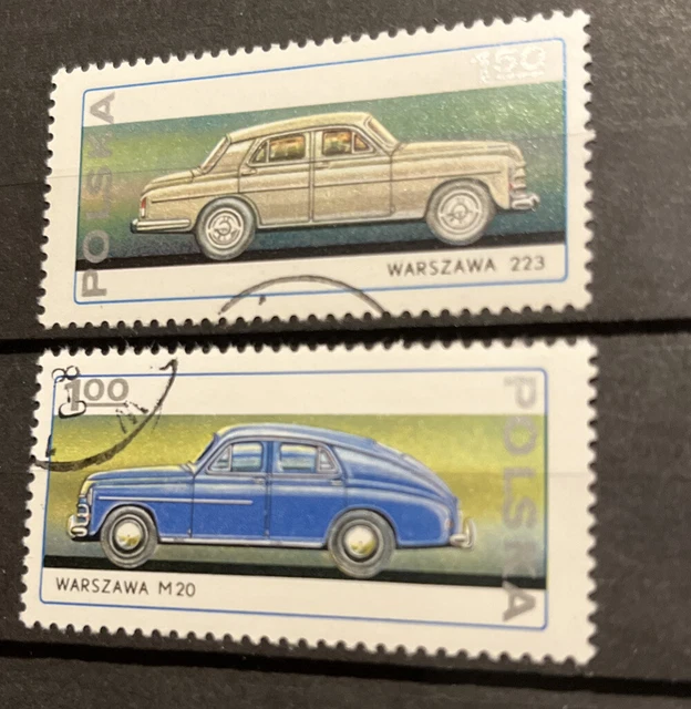 Briefmarken Polen Automobile Gestempelt 2